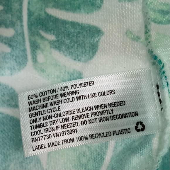 Girls More Than Magic Green Tropical Leaf Tank Top Pink Oh Hey Vacay Slogan Nwot - Picture 10 of 12